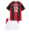 AC Milan Adrien Rabiot #12 Hjemmebanetrøje Børn 2026-27 Kort ærmer (+ bukser)