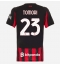AC Milan Fikayo Tomori #23 Hjemmebanetrøje Dame 2025-26 Kort ærmer