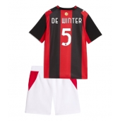 AC Milan Koni De Winter #5 Hjemmebanetrøje Børn 2026-27 Kort ærmer (+ bukser)
