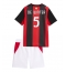 AC Milan Koni De Winter #5 Hjemmebanetrøje Børn 2026-27 Kort ærmer (+ bukser)