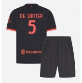 AC Milan Koni De Winter #5 Tredje trøje Børn 2026-27 Kort ærmer (+ bukser)