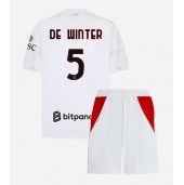 AC Milan Koni De Winter #5 Udebanetrøje Børn 2026-27 Kort ærmer (+ bukser)