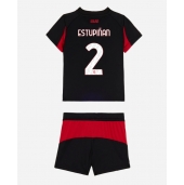 AC Milan Pervis Estupinan #2 Hjemmebanetrøje Børn 2025-26 Kort ærmer (+ bukser)
