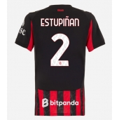 AC Milan Pervis Estupinan #2 Hjemmebanetrøje Dame 2025-26 Kort ærmer