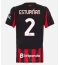AC Milan Pervis Estupinan #2 Hjemmebanetrøje Dame 2025-26 Kort ærmer
