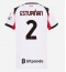 AC Milan Pervis Estupinan #2 Udebanetrøje Dame 2025-26 Kort ærmer