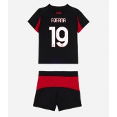 AC Milan Youssouf Fofana #19 Hjemmebanetrøje Børn 2025-26 Kort ærmer (+ bukser)
