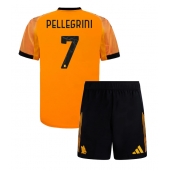 AS Roma Lorenzo Pellegrini #7 Udebanetrøje Børn 2025-26 Kort ærmer (+ bukser)