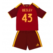 AS Roma Wesley Franca #43 Hjemmebanetrøje Børn 2026-27 Kort ærmer (+ bukser)