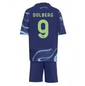 Ajax Kasper Dolberg #9 Udebanetrøje Børn 2025-26 Kort ærmer (+ bukser)