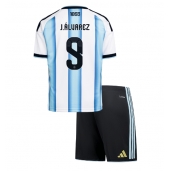 Argentina Julian Alvarez #9 Hjemmebanetrøje Børn VM 2026 Kort ærmer (+ bukser)