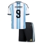 Argentina Julian Alvarez #9 Hjemmebanetrøje Børn VM 2026 Kort ærmer (+ bukser)