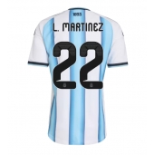 Argentina Lautaro Martinez #22 Hjemmebanetrøje Dame VM 2026 Kort ærmer