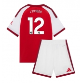 Arsenal Jurrien Timber #12 Hjemmebanetrøje Børn 2026-27 Kort ærmer (+ bukser)