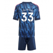 Arsenal Riccardo Calafiori #33 Udebanetrøje Børn 2025-26 Kort ærmer (+ bukser)