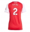 Arsenal William Saliba #2 Hjemmebanetrøje Dame 2025-26 Kort ærmer