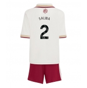 Arsenal William Saliba #2 Tredje trøje Børn 2025-26 Kort ærmer (+ bukser)