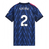 Arsenal William Saliba #2 Udebanetrøje Dame 2025-26 Kort ærmer