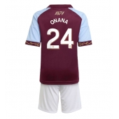Aston Villa Amadou Onana #24 Hjemmebanetrøje Børn 2025-26 Kort ærmer (+ bukser)