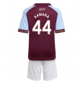 Aston Villa Boubacar Kamara #44 Hjemmebanetrøje Børn 2025-26 Kort ærmer (+ bukser)