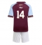 Aston Villa Pau Torres #14 Hjemmebanetrøje Børn 2025-26 Kort ærmer (+ bukser)