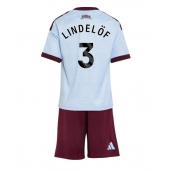 Aston Villa Victor Lindelof #3 Tredje trøje Børn 2026-27 Kort ærmer (+ bukser)