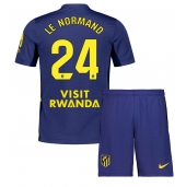 Atletico Madrid Robin Le Normand #24 Udebanetrøje Børn 2025-26 Kort ærmer (+ bukser)