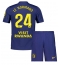 Atletico Madrid Robin Le Normand #24 Udebanetrøje Børn 2025-26 Kort ærmer (+ bukser)