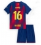 Barcelona Fermin Lopez #16 Hjemmebanetrøje Børn 2025-26 Kort ærmer (+ bukser)