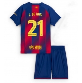 Barcelona Frenkie de Jong #21 Hjemmebanetrøje Børn 2025-26 Kort ærmer (+ bukser)