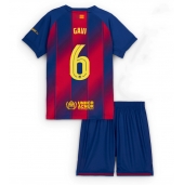 Barcelona Paez Gavi #6 Hjemmebanetrøje Børn 2025-26 Kort ærmer (+ bukser)