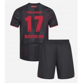Bayer Leverkusen Eliesse Ben Seghir #17 Hjemmebanetrøje Børn 2025-26 Kort ærmer (+ bukser)