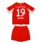 Bayern Munich Alphonso Davies #19 Hjemmebanetrøje Børn 2025-26 Kort ærmer (+ bukser)