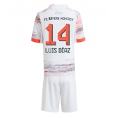 Bayern Munich Luis Diaz #14 Udebanetrøje Børn 2025-26 Kort ærmer (+ bukser)