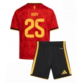 Belgien Nathan Ngoy #25 Hjemmebanetrøje Børn VM 2026 Kort ærmer (+ bukser)