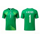 Brasilien Alisson Becker #1 Målmand Udebanetrøje VM 2026 Kort ærmer