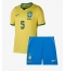 Brasilien Casemiro #5 Hjemmebanetrøje Børn VM 2026 Kort ærmer (+ bukser)
