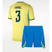 Brasilien Gabriel Magalhaes #3 Hjemmebanetrøje Børn VM 2026 Kort ærmer (+ bukser)