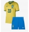 Brasilien Lucas Paqueta #20 Hjemmebanetrøje Børn VM 2026 Kort ærmer (+ bukser)
