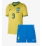 Brasilien Matheus Cunha #9 Hjemmebanetrøje Børn VM 2026 Kort ærmer (+ bukser)