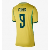 Brasilien Matheus Cunha #9 Hjemmebanetrøje Dame VM 2026 Kort ærmer