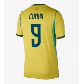 Brasilien Matheus Cunha #9 Hjemmebanetrøje VM 2026 Kort ærmer