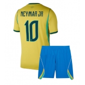 Brasilien Neymar Jr #10 Hjemmebanetrøje Børn VM 2026 Kort ærmer (+ bukser)