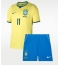 Brasilien Raphinha Belloli #11 Hjemmebanetrøje Børn VM 2026 Kort ærmer (+ bukser)