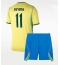 Brasilien Raphinha Belloli #11 Hjemmebanetrøje Børn VM 2026 Kort ærmer (+ bukser)
