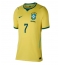 Brasilien Vinicius Junior #7 Hjemmebanetrøje Dame VM 2026 Kort ærmer