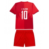 Canada Jonathan David #10 Hjemmebanetrøje Børn VM 2026 Kort ærmer (+ bukser)
