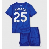 Chelsea Moises Caicedo #25 Hjemmebanetrøje Børn 2025-26 Kort ærmer (+ bukser)