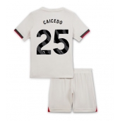 Chelsea Moises Caicedo #25 Udebanetrøje Børn 2025-26 Kort ærmer (+ bukser)