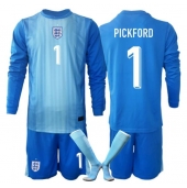 England Jordan Pickford #1 Målmand Hjemmebanetrøje Børn VM 2026 Lange ærmer (+ bukser)